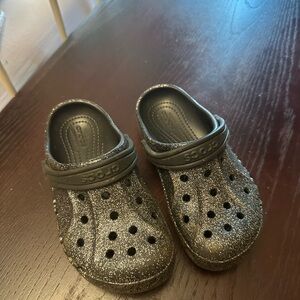 Kids Glitter Clogs - Black size 13